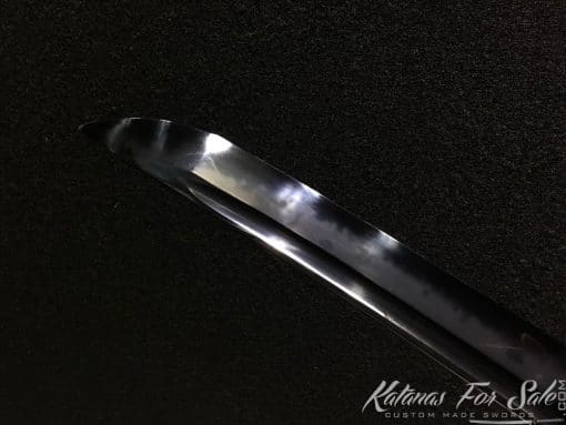 Katana T10 Clay Tempered Steel with Choji Hamon & Hadori Polish in Black - Image 10