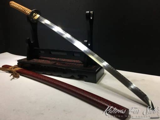 Katana T10 Clay Tempered Steel Red Leopard Saya - Image 11