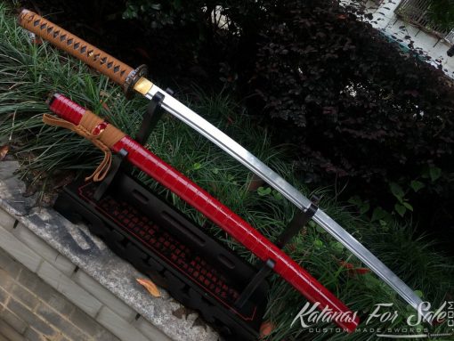 Tactical Katana T10 Folded Clay Tempered Steel - Image 9