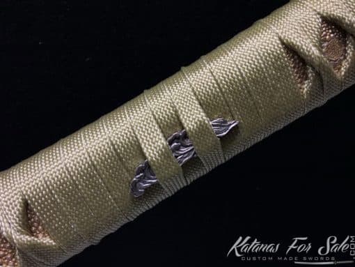 Functional Katana T10 Folded Clay Tempered Steel with Feather Hadori Polish - Image 9