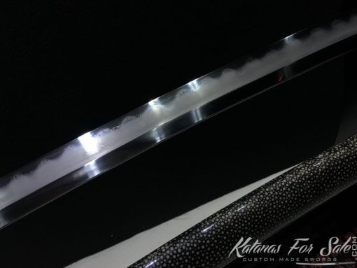 Duo Katana and Wakizashi Sword Set T10 Folded Clay Tempered Steel with Hadori Polish - Image 21