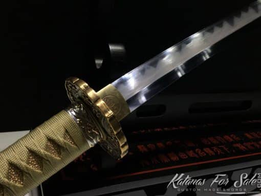 Functional Katana T10 Folded Clay Tempered Steel with Feather Hadori Polish - Image 14