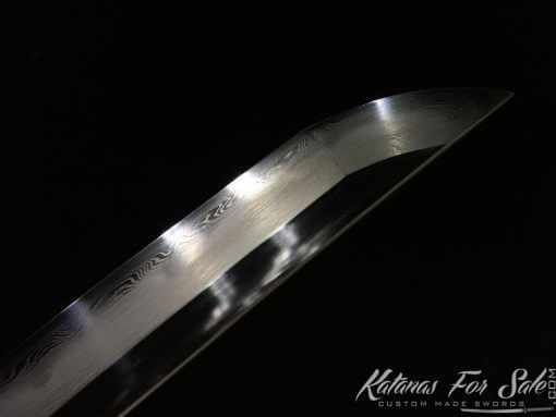 Duo Katana and Wakizashi Sword Set T10 Folded Clay Tempered Steel with Hadori Polish - Image 13