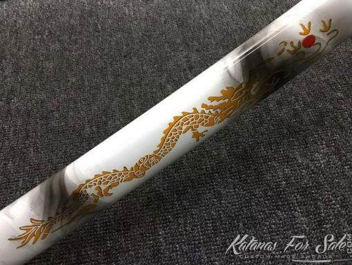 T10 Folded Clay Tempered Steel Samurai Katana sword with Feather Hadori Polish - Image 9