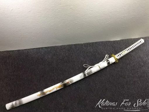 T10 Folded Clay Tempered Steel Samurai Katana sword with Feather Hadori Polish - Image 15