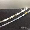 T10 Folded Clay Tempered Steel Samurai Katana sword with Feather Hadori Polish