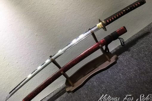 Katana Samurai Sword T10 Folded Clay Tempered Steel with Hadori Polish
