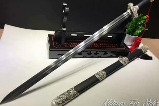 Chinese Jian Sword Made of 1095 Folded Carbon Steel