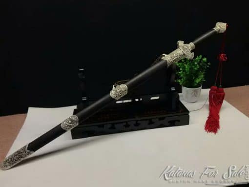 Chinese Jian Sword Made of 1095 Folded Carbon Steel - Image 3