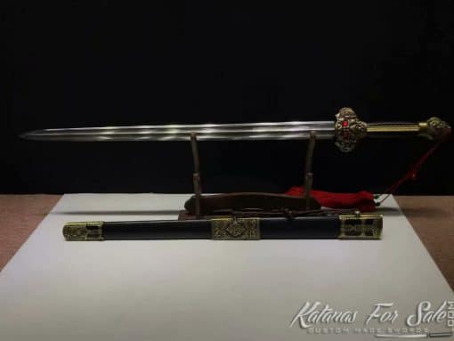 1095 Folded Carbon Steel Chinese Jian Sword - Image 5