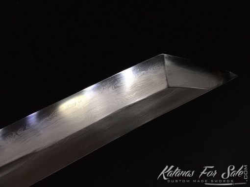 Japanese Wakizashi T10 Folded Clay Tempered Steel with Hadori Polish - Image 7