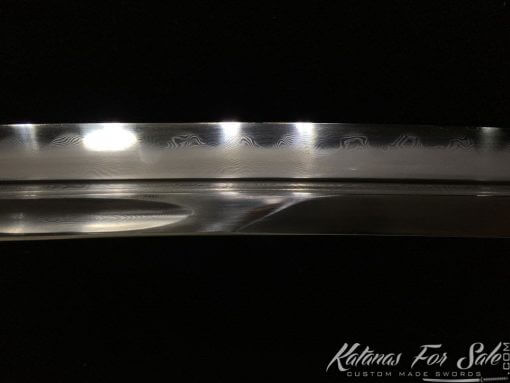 Japanese Nagamaki T10 Folded Clay Tempered Steel with Hadori Polish - Image 13