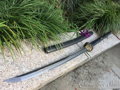 Japanese Nagamaki T10 Folded Clay Tempered Steel with Hadori Polish - Image 5