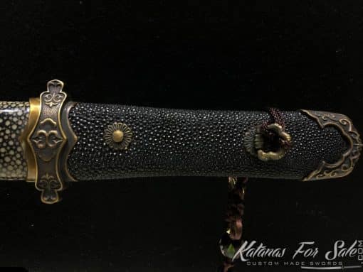 Straight Tanto blade T10 Folded Clay Tempered Steel with Kiriha Zukuri Kissaki - Image 15