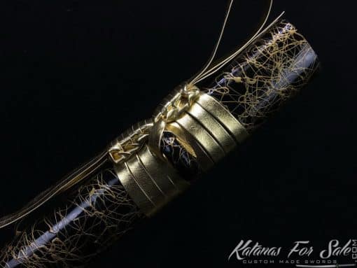 Katana blade T10 Clay Tempered Steel with Gold Acid Dye & O-Kassaki - Image 12