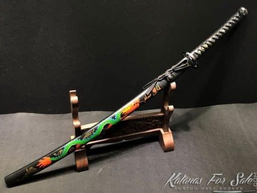 Japanese Katana sword Folded Clay Tempered Tamahagane Steel with Hadori Polish - Image 2
