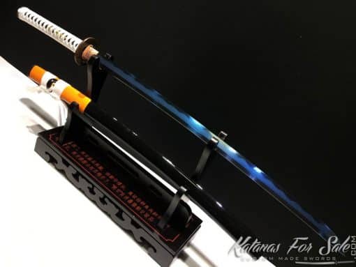 Battle Ready Blue Blade Katana T10 Clay Tempered with Hadori Polish - Image 5