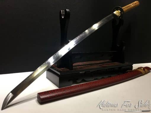 Katana T10 Clay Tempered Steel Red Leopard Saya - Image 5