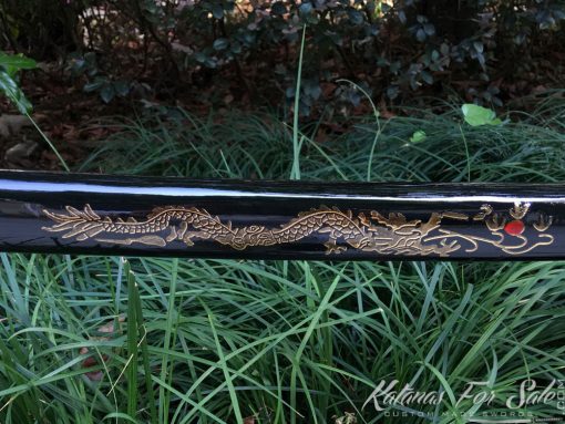 Katana sword T10 Clay Tempered Steel with Round Hamon and Hadori Polish - Image 11