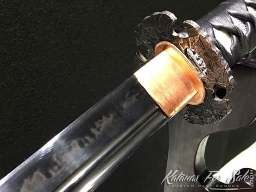 Samurai Katana sword T10 Clay Tempered Steel Choji Hamon with Hadori Polish & Black Acid Dye - Image 2