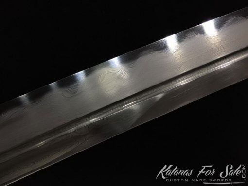 Japanese Wakizashi T10 Folded Clay Tempered Steel with Hadori Polish - Image 10