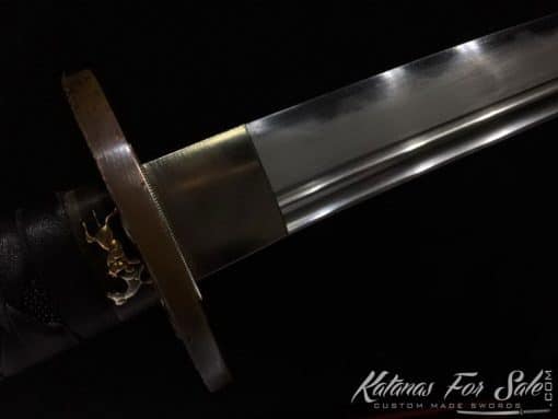 Japanese Wakizashi T10 Folded Clay Tempered Steel with Hadori Polish - Image 11