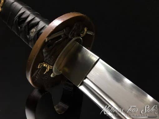Japanese Wakizashi T10 Folded Clay Tempered Steel with Hadori Polish - Image 2