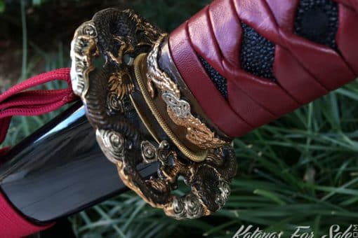 Katana sword T10 Clay Tempered Steel with Round Hamon and Hadori Polish