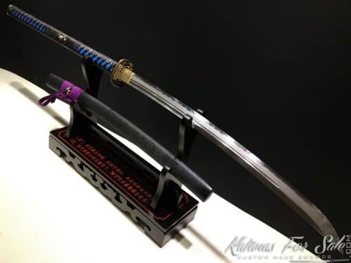 Japanese Nagamaki T10 Folded Clay Tempered Steel with Hadori Polish - Image 4