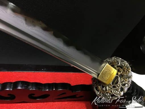 Hand Made Katana T10 Folded Clay Tempered Steel with Hadori Polish - Image 11