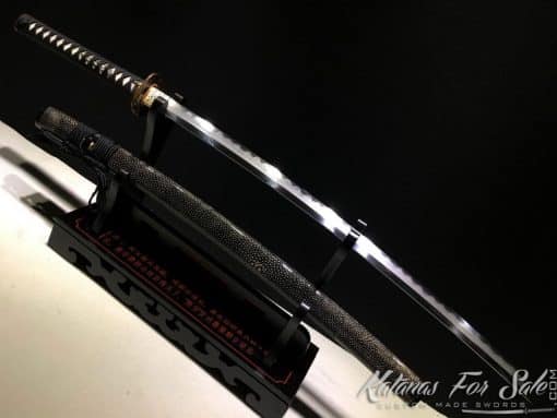 Duo Katana and Wakizashi Sword Set T10 Folded Clay Tempered Steel with Hadori Polish - Image 6