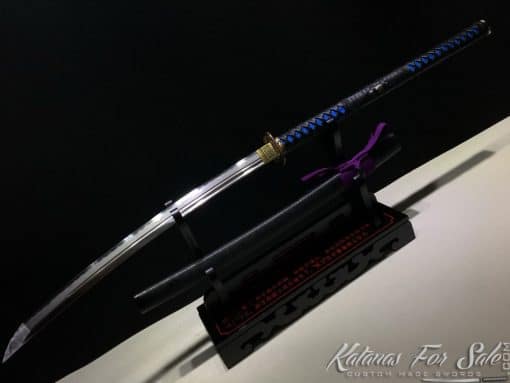 Japanese Nagamaki T10 Folded Clay Tempered Steel with Hadori Polish - Image 16