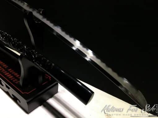 Functional Katana T10 Folded Clay Tempered Steel with Feather Hadori Polish - Image 24