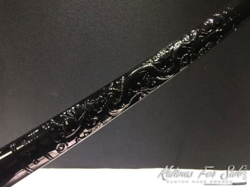 Hand Made Katana T10 Folded Clay Tempered Steel with Hadori Polish - Image 12