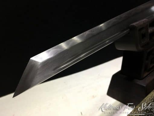 Straight Tanto blade T10 Folded Clay Tempered Steel with Kiriha Zukuri Kissaki - Image 18