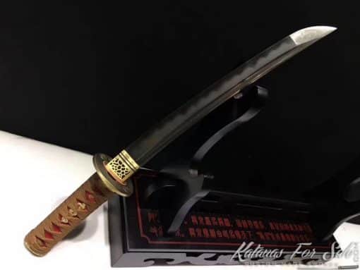 Japanese Tanto T10 Folded Clay Tempered Steel with Hadori Polish - Image 6