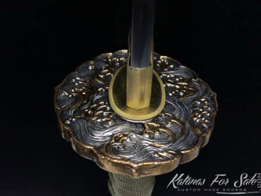 Functional Katana T10 Folded Clay Tempered Steel with Feather Hadori Polish - Image 21