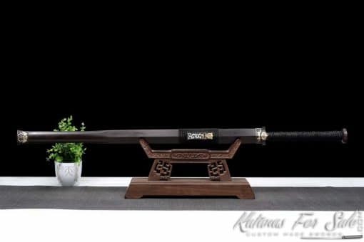 Limited Edition Chinese Jian Sword T10 Folded Steel with Special Feather Pattern - Image 3