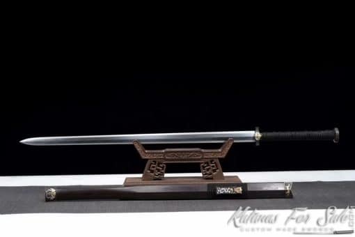 Limited Edition Chinese Jian Sword T10 Folded Steel with Special Feather Pattern - Image 5