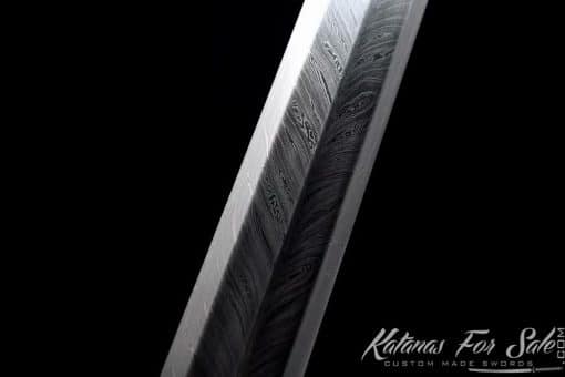 Limited Edition Chinese Jian Sword T10 Folded Steel with Special Feather Pattern - Image 8