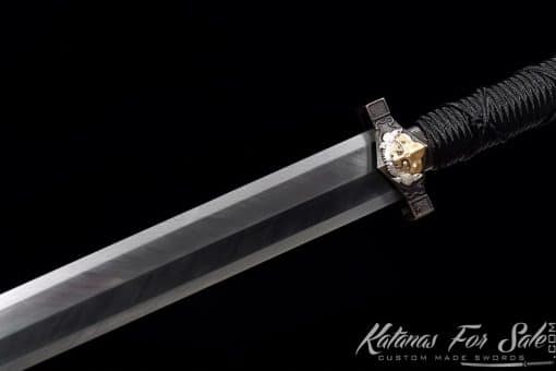 Limited Edition Chinese Jian Sword T10 Folded Steel with Special Feather Pattern - Image 11