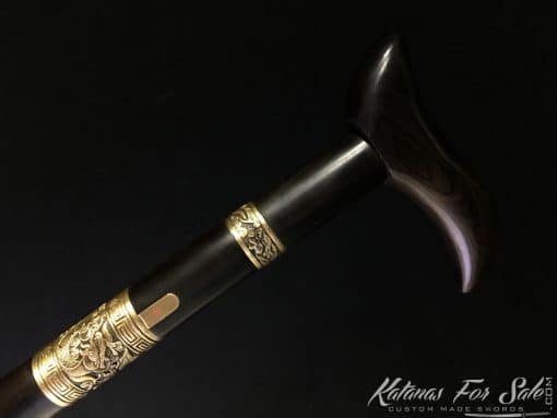 Sword Cane Blade 1095 Folded Carbon Steel - Image 9