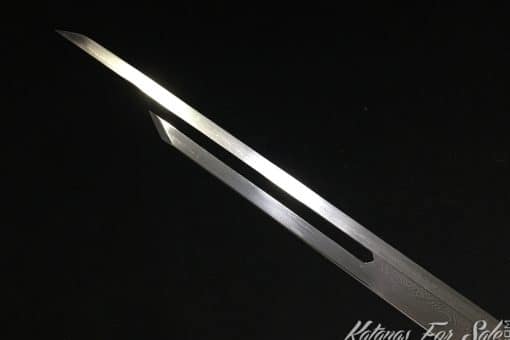 Ninjato 1095 Folded Carbon Steel with Ebony Wood Saya