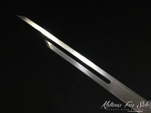 Ninjato 1095 Folded Carbon Steel with Ebony Wood Saya