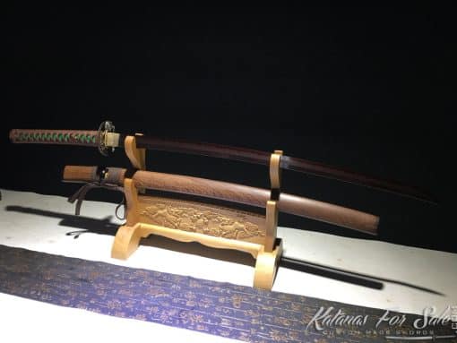 Samurai Katana T10 Folded Clay Tempered Steel with Hadori Polish & Red Acid Dye - Image 3