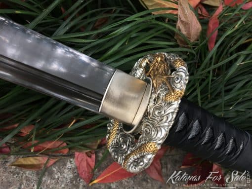 Handmade Katana Sword T10 Folded Clay Tempered Steel with Hadori Polish and Kiriha Zukuri Kissaki - Image 9