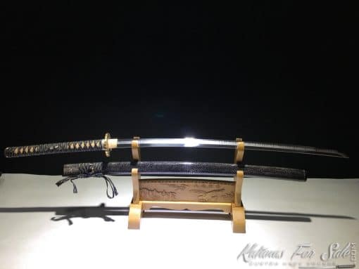 Hand Forged Katana T10 Clay Tempered Steel with Hadori Polish - Image 2