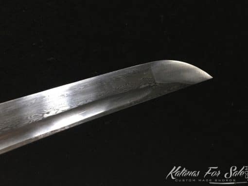 Japanese Nodachi 9260 Folded Spring Steel with Sparkle Black Hardwood Saya - Image 2