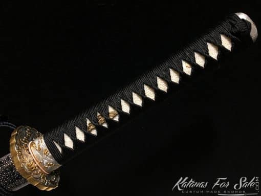 Real Katana T10 Folded Clay Tempered Steel with Feather Hadori Polish - Image 3