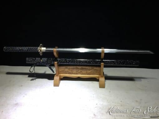 Ninjato T10 Folded Clay Tempered Steel with Hadori Polish and Kiriha Zukuri Kissaki - Image 3